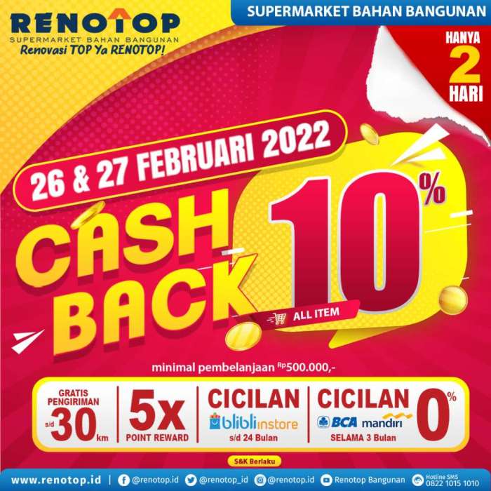 Informasi promo cashback dari CHUTOGEL